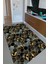 Kaymaz Dot Taban Yıkanabilir Dijital Baskı Gold Detay Vektörel Mermer Desenli Mutfak Halısı 80 x 100 1
