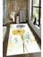 Kaymaz Dot Taban Yıkanabilir Dijital Baskı Sulu Boya Efektli Polen Desenli Salon Halısı 80 x 100 1