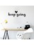 - El Yazısı ile Yazılmış Keep Going Duvar Yazısı Sticker 60X21CM - Siyah 1