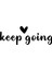 - El Yazısı ile Yazılmış Keep Going Duvar Yazısı Sticker 60X21CM - Siyah 3