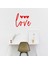 - El Yazısı ile Yazılmış Love Duvar Yazısı Sticker 60X53CM - Kırmızı 1