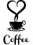- El Yazısı ile Yazılmış Kalp Şekli Fincan ve Coffe Yazısı Sticker 60X58CM - Siyah 3