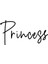 - El Yazısı ile Yazılmış Princess Duvar Yazısı Sticker 60X30CM - Siyah 3