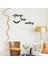 - El Yazısı Always Keep Similing Duvar Yazısı Sticker 60X31CM - Siyah 2