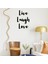 - El Yazısı ile Yazılmış Live Laugh Love Yazısı Sticker 60X39CM - Siyah 2