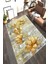 Kaymaz Dot Taban Yıkanabilir Dijital Baskı Altın Tozu Çiçekler Salon Halısı 80 x 100 1