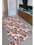 Kaymaz Dot Taban Yıkanabilir Dijital Baskı Geometrik Çiçek Desenli Mutfak Halısı 200 x 250 1