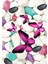 Kaymaz Dot Taban Yıkanabilir Dijital Baskı Kelebekli Taş Desenli Salon Halısı 80 x 100 2