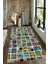 Kaymaz Dot Taban Yıkanabilir Dijital Baskı Geometrik Neon Çizgi Desenli Salon Halısı 80 x 100 1