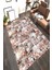 Kaymaz Dot Taban Yıkanabilir Dijital Baskı Doğadan Kareler Desenli Salon Halısı 80 x 100 1
