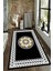 Kaymaz Dot Taban Yıkanabilir Dijital Baskı Çerçeve Detay Mühür Çizimli Salon Halısı 200 x 250 1