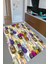 Kaymaz Dot Taban Yıkanabilir Dijital Baskı Asimetrik Oval Şekiller Çizimli Mutfak Halısı 80 x 200 1