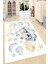 Kaymaz Dot Taban Yıkanabilir Dijital Baskı Uykudaki Tavşan Desenli Çocuk Halısı 200 x 300 1