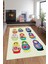 Kaymaz Dot Taban Yıkanabilir Dijital Baskı Matruşka Bebekleri Desenli Salon Halısı 80 x 100 1
