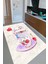 Kaymaz Dot Taban Yıkanabilir Dijital Baskı Kalp Detay Kahve Fincanları Desenli Mutfak Halısı 80 x 100 1
