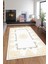 Kaymaz Dot Taban Yıkanabilir Dijital Baskı Altın Çerçeve Motifli Salon Halısı 80 x 200 1