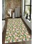 Kaymaz Dot Taban Yıkanabilir Dijital Baskı Minik Pembe Çiçekler ve Yaprak Desenli Salon Halısı 80 x 100 1