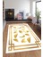 Kaymaz Dot Taban Yıkanabilir Dijital Baskı Portre Yaprak Desenli Salon Halısı 80 x 250 1