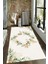 Kaymaz Dot Taban Yıkanabilir Dijital Baskı Beyaz Zemin Gold Geometrik Detaylı Salon Halısı 100 x 600 1