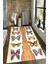 Kaymaz Dot Taban Yıkanabilir Dijital Baskı Tuğla Duvar Kelebek Desenli Salon Halısı 80 x 100 1