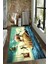 Kaymaz Dot Taban Yıkanabilir Dijital Baskı Kaplumbağa ve Fil Desenli Salon Halısı 80 x 100 1