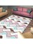 Kaymaz Dot Taban Yıkanabilir Dijital Baskı Renkli Dalga Desenli Salon Halısı 180 x 280 1