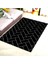 Kaymaz Dot Taban Yıkanabilir Dijital Baskı Siyah Parke Desenli Salon Halısı 80 x 200 2