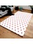 Kaymaz Dot Taban Yıkanabilir Dijital Baskı Simetrik Kalp Desenli Salon Halısı 80 x 100 2