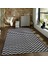 Kaymaz Dot Taban Yıkanabilir Dijital Baskı Kırık Çizgi Desenli Salon Halısı 80 x 200 2