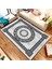 Kaymaz Dot Taban Yıkanabilir Dijital Baskı Çerçeveli Mühür Desenli Salon Halısı 80 x 250 1