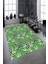 Kaymaz Dot Taban Yıkanabilir Dijital Baskı Palmiye Yaprak Desenli Salon Halısı 80 x 200 1