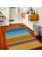 Kaymaz Dot Taban Yıkanabilir Dijital Baskı Renkli Kilim Desenli Salon Halısı 80 x 100 1