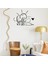- El Yazısı ile Sevimli Hello New Day Duvar Yazısı Sticker 60X48CM - Siyah 2