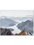 Ahşap Tablo Muhteşem Göl ve Dağ Manzarası 1