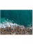 Ahşap Tablo Kayalıklar ve Berrak Yeşil Deniz 1