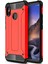 Xiaomi Mi Max 3 Kapak Çift Katmanlı Zırh Tank Kılıf - Kırmızı 1