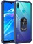 Huawei Y7 Prime 2019 Kapak Şeffaf Yüzüklü Kenar Korumalı Standlı Kılıf - Lacivert 1