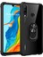 Huawei P 30 Lite Kapak Şeffaf Yüzüklü Kenar Korumalı Standlı Kılıf - Siyah 1