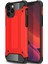 Apple iPhone 12 Pro Max Kapak Çift Katmanlı Zırh Tank Kılıf - Kırmızı 1