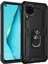 Huawei P40 Lite Kılıf Selfie Yüzüklü Tutuculu Iki Katmanlı Koruyucu VGA Siyah 1