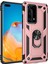 Huawei P40 Pro Kılıf Selfie Yüzüklü Iki Katmanlı Koruyucu VGA Rose Gold 1