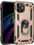iPhone 12 Mini Kılıf 5.4 Inç Selfie Yüzüklü Iki Katmanlı Koruyucu VGA Gold 1