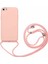 iPhone 7 Kılıf Silikon Çapraz Boyun Askılı Kordonlu Hrp Açık Pembe 1