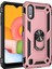 Samsung Galaxy A01 Kılıf A015 Selfie Yüzüklü Iki Katmanlı Koruyucu VGA Rose Gold 1