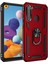 Samsung Galaxy A21 Kılıf A215 Selfie Yüzüklü Iki Katmanlı Koruyucu VGA Kırmızı 1