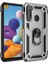 Samsung Galaxy A21 Kılıf A215 Selfie Yüzüklü Iki Katmanlı Koruyucu VGA Gri 1