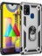 Samsung Galaxy M31 Kılıf M315 Selfie Yüzüklü Iki Katmanlı Koruyucu VGA Gri 1