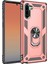 Samsung Galaxy Note 10 Kılıf Selfie Yüzüklü Iki Katmanlı Koruyucu VGA Rose Gold 1
