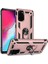 Samsung Galaxy S20 Plus Kılıf Selfie Yüzüklü Iki Katmanlı Koruyucu VGA Rose Gold 1