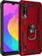 Xiaomi Mi A3 Kılıf Selfie Yüzüklü Tutuculu Iki Katmanlı Koruyucu VGA Kırmızı 1
